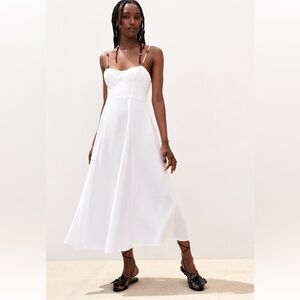 Zara White Maxi/Midi Summer Dress